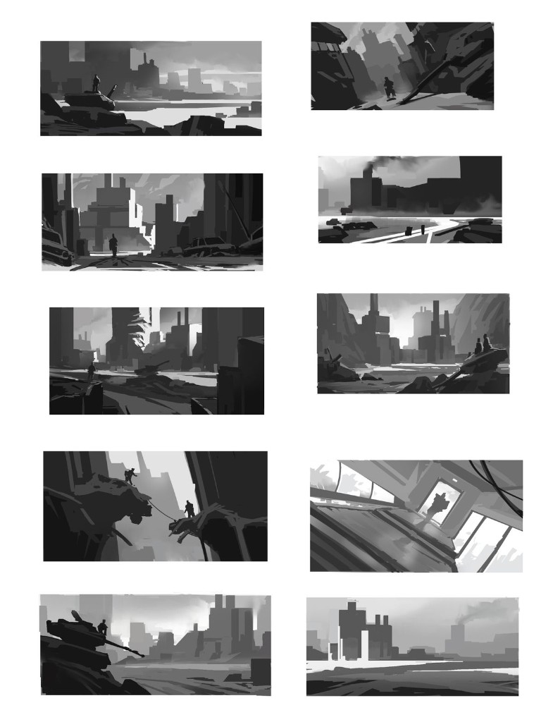 Value thumbnail sketches