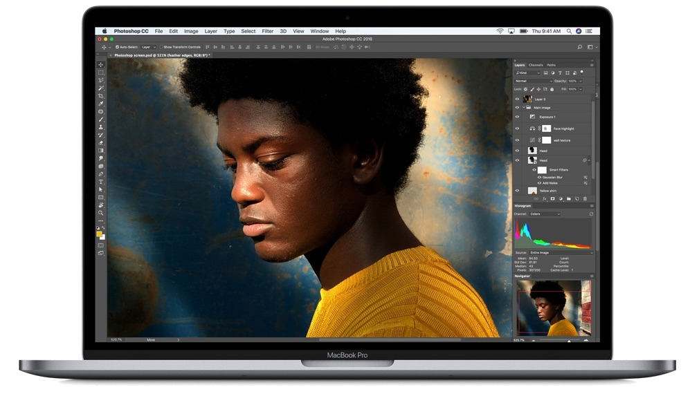 MacBook Pro — làm việc màu trong Photoshop