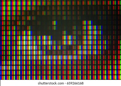 Cận cảnh subpixel RGB trên màn LED