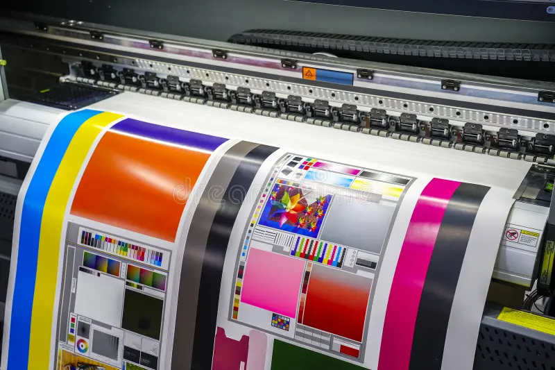 Máy in khổ lớn — bản test CMYK